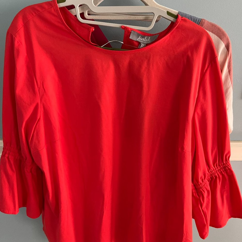 Marled Reunited coral blouse XL NWT